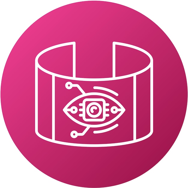 Diseño vectorial Estilo del icono de aumento de ojos