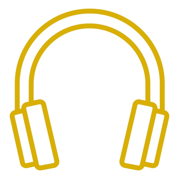 Diseño vectorial del estilo del icono de los auriculares