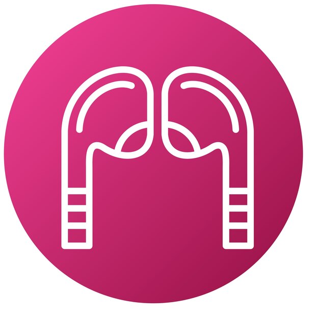Diseño vectorial del estilo del icono de los auriculares