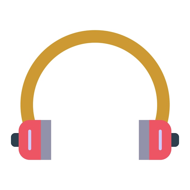Diseño vectorial del estilo del icono de los auriculares