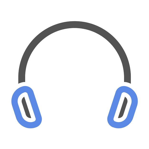 Diseño vectorial del estilo del icono de los auriculares