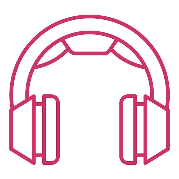 Diseño vectorial del estilo del icono de los auriculares