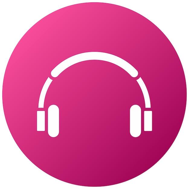 Diseño vectorial del estilo del icono de los auriculares
