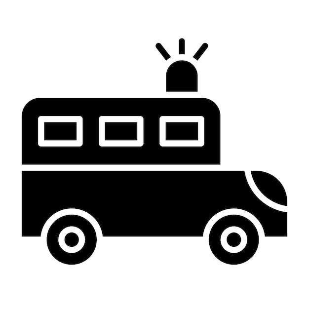 Vector diseño vectorial estilo del icono del autobús de la prisión