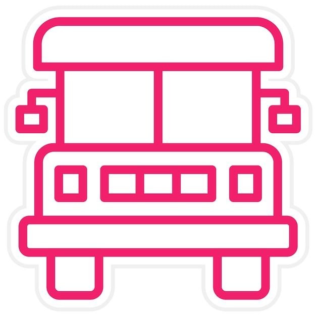Diseño vectorial Estilo del icono del autobús de la prisión