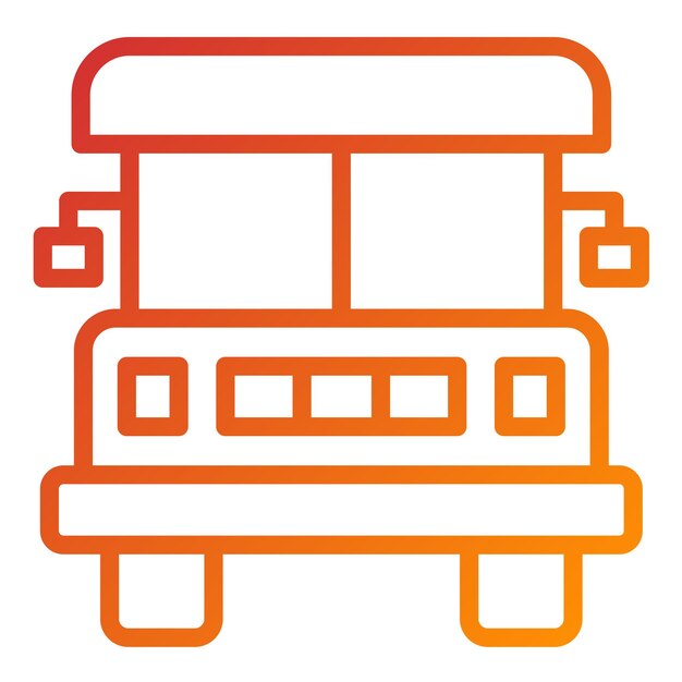 Diseño vectorial Estilo del icono del autobús de la prisión