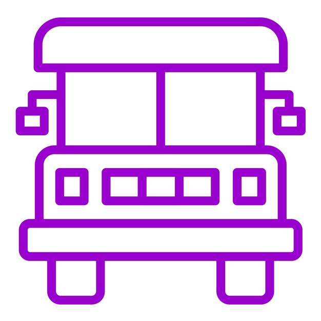 Diseño vectorial Estilo del icono del autobús de la prisión