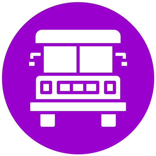 Diseño vectorial Estilo del icono del autobús de la prisión
