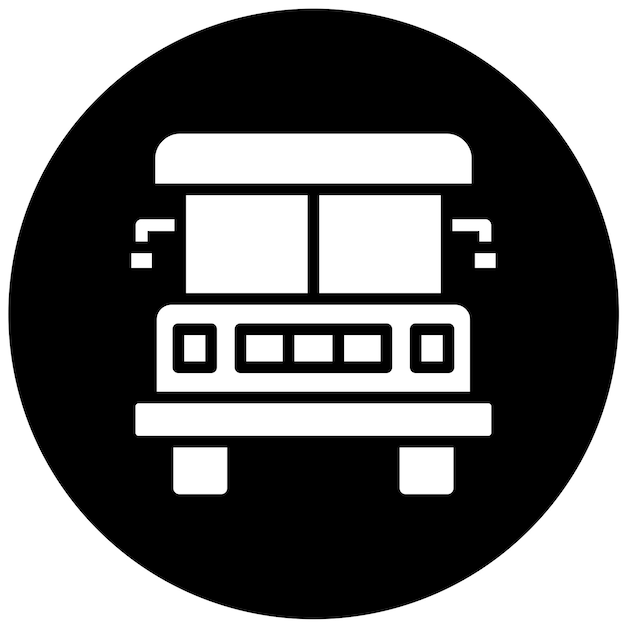 Diseño vectorial Estilo del icono del autobús de la prisión