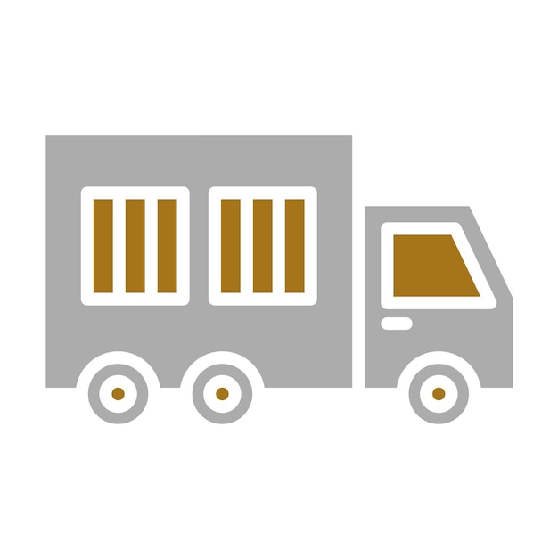 Diseño vectorial Estilo del icono del autobús de la prisión