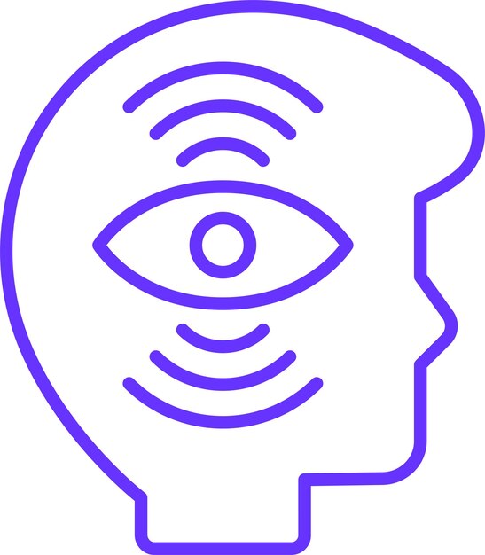 Diseño vectorial Estilo del icono de autoconciencia