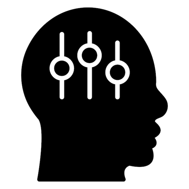 Diseño vectorial Estilo del icono de autocontrol