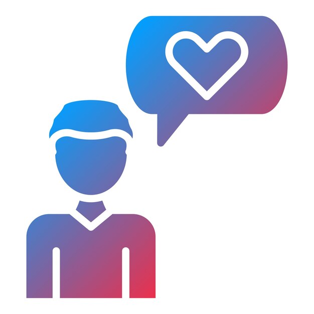 Diseño vectorial Estilo del icono de autoestima
