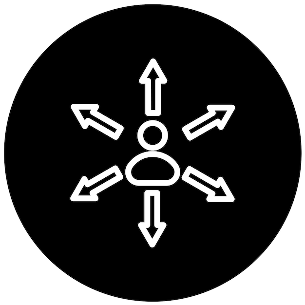 Diseño vectorial Estilo de icono autoguiado