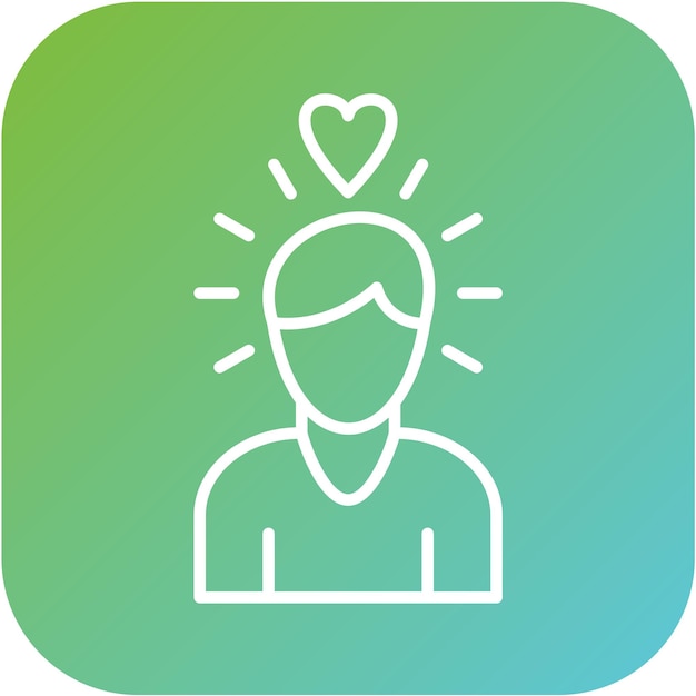 Diseño vectorial Estilo de icono de autoimportancia
