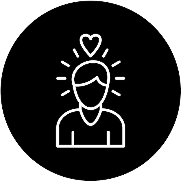 Diseño vectorial Estilo de icono de autoimportancia