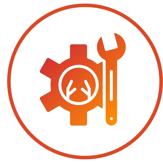 Diseño vectorial Estilo de icono de automatización fijo