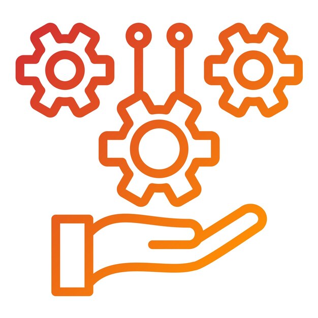 Diseño vectorial Estilo de icono de automatización flexible