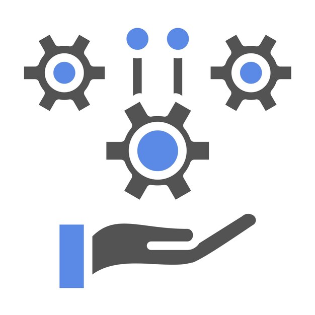 Diseño vectorial Estilo de icono de automatización flexible