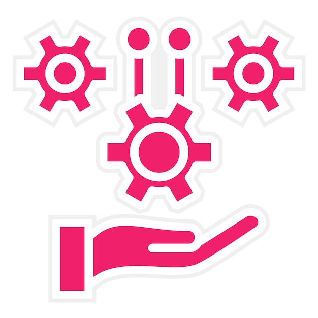 Diseño vectorial Estilo de icono de automatización flexible