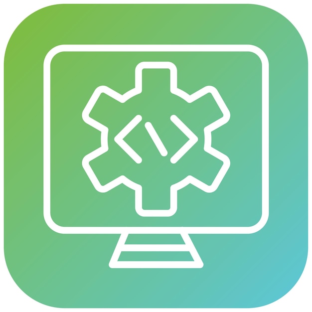 Diseño vectorial Estilo de icono de automatización programable