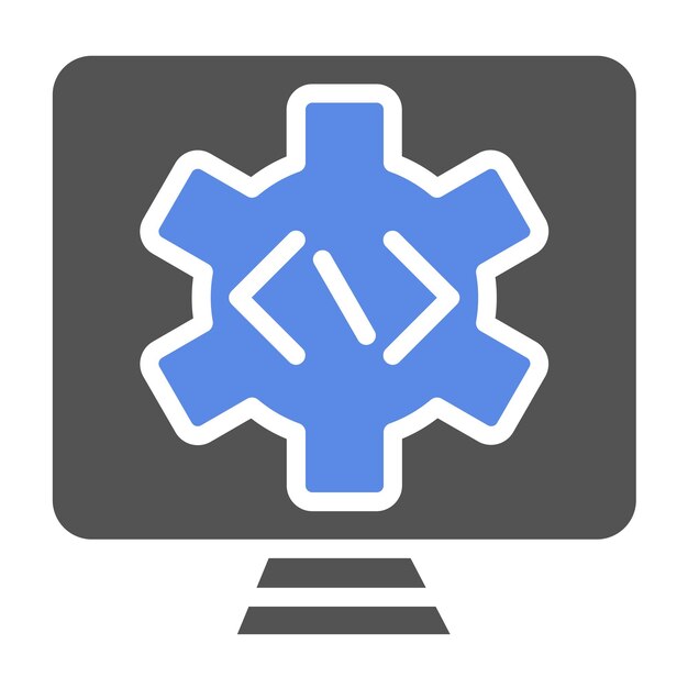 Diseño vectorial Estilo de icono de automatización programable