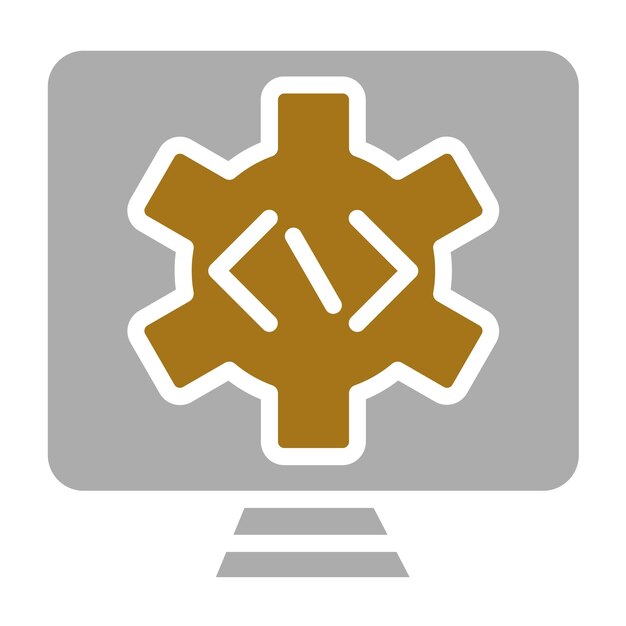 Diseño vectorial Estilo de icono de automatización programable