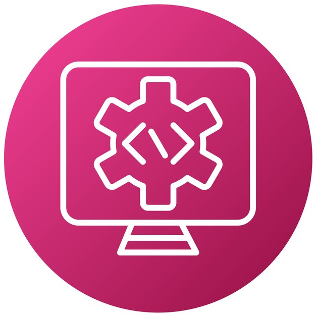Diseño vectorial Estilo de icono de automatización programable