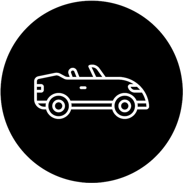 Vector diseño vectorial de estilo de icono de automóvil descapotable