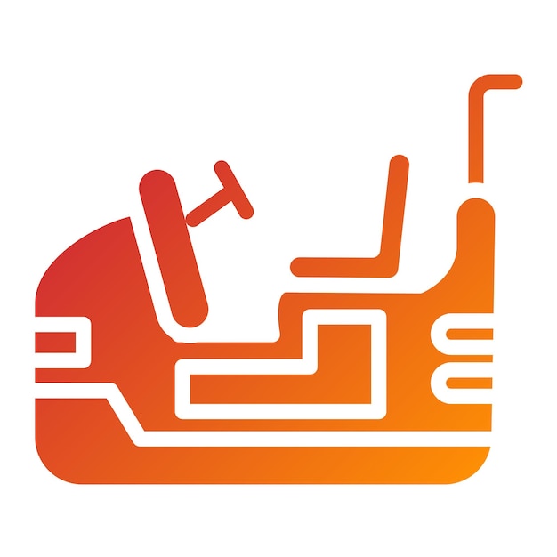 Diseño vectorial Estilo de icono de automóvil de parachoques eléctricos