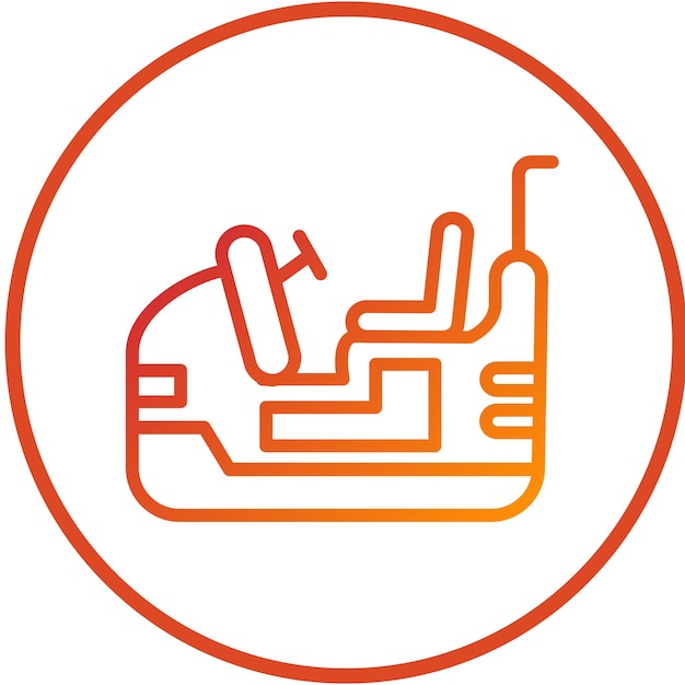 Diseño vectorial Estilo de icono de automóvil de parachoques eléctricos