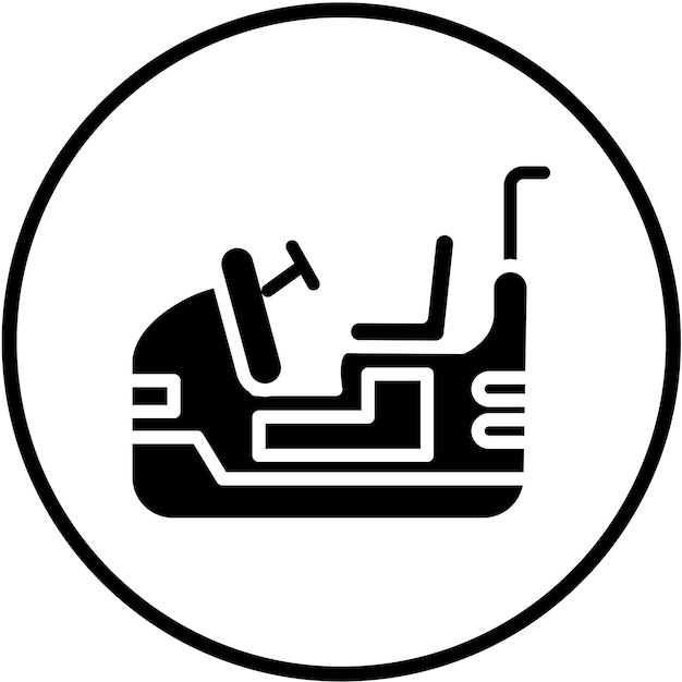 Diseño vectorial Estilo de icono de automóvil de parachoques eléctricos