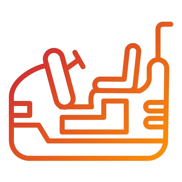 Diseño vectorial Estilo de icono de automóvil de parachoques eléctricos