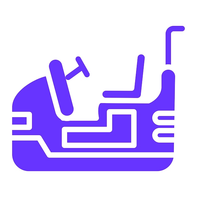 Diseño vectorial Estilo de icono de automóvil de parachoques eléctricos
