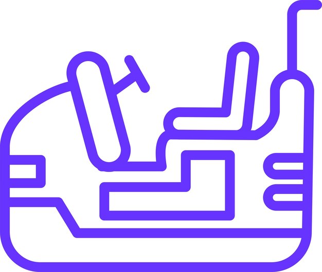 Diseño vectorial Estilo de icono de automóvil de parachoques eléctricos
