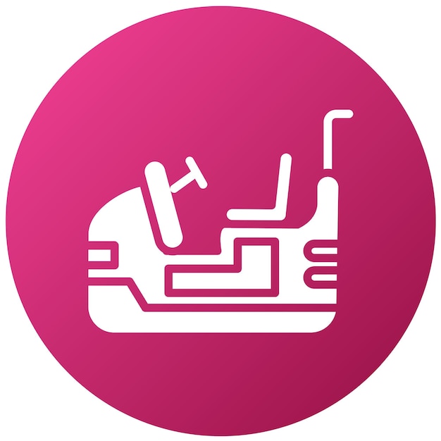 Diseño vectorial Estilo de icono de automóvil de parachoques eléctricos