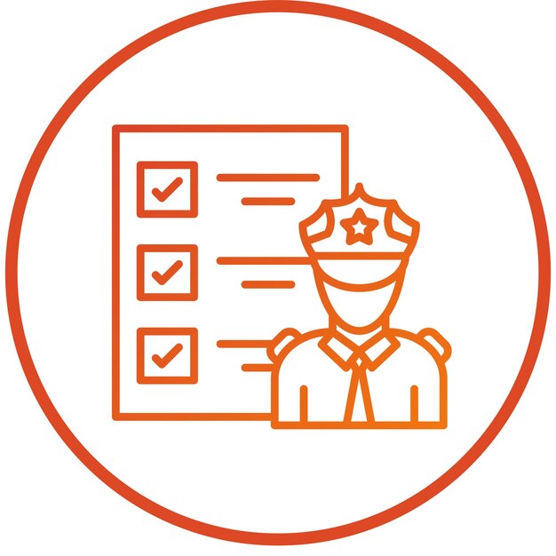 Diseño vectorial Estilo de icono de autorización personalizado