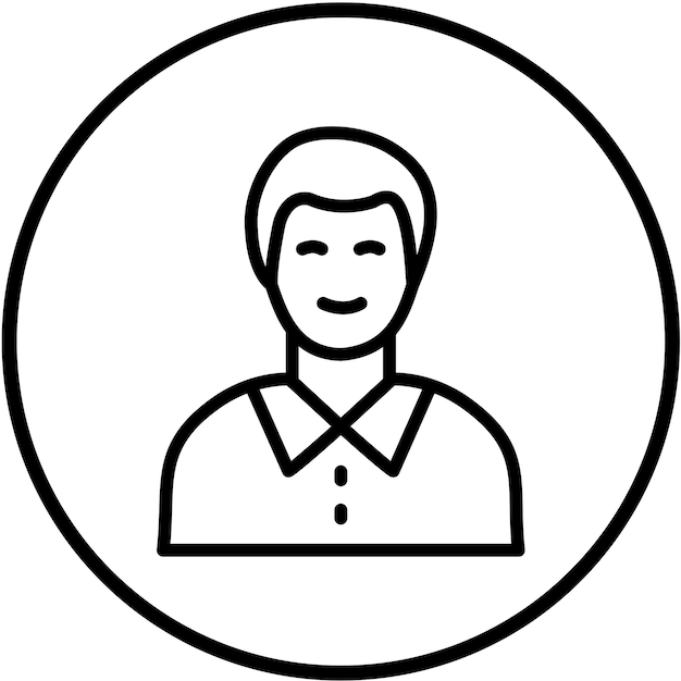 Diseño vectorial Estilo del ícono del avatar