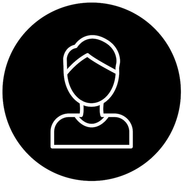 Diseño vectorial Estilo del ícono del avatar