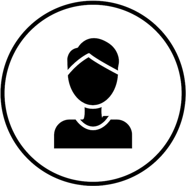 Diseño vectorial Estilo del ícono del avatar