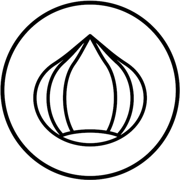 Diseño vectorial Estilo del icono de avellana