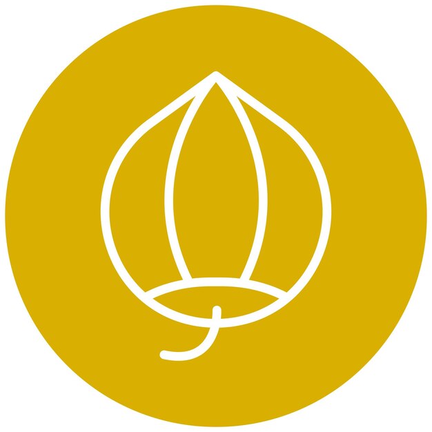 Diseño vectorial Estilo del icono de avellana