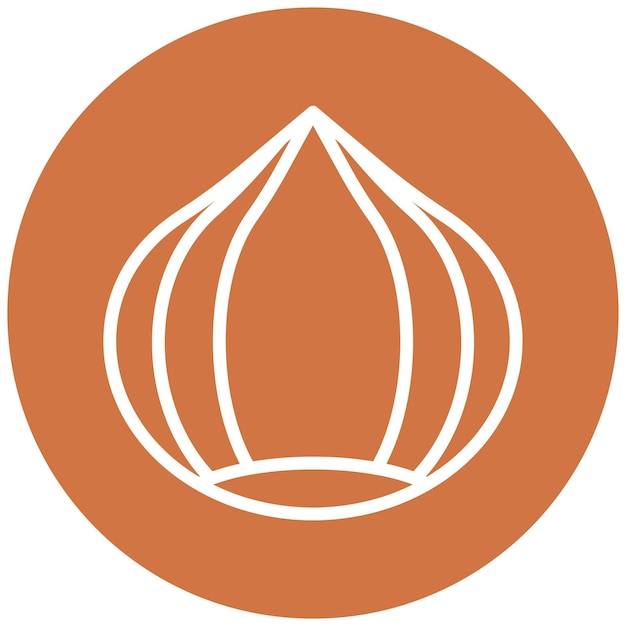 Diseño vectorial Estilo del icono de avellana
