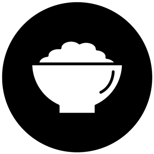 Diseño vectorial Estilo del icono de la avena