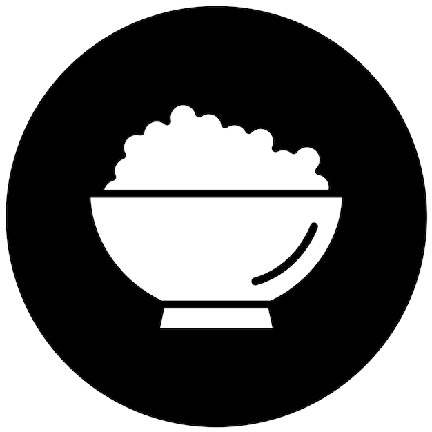 Diseño vectorial de estilo de icono de avena