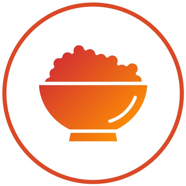 Diseño vectorial de estilo de icono de avena
