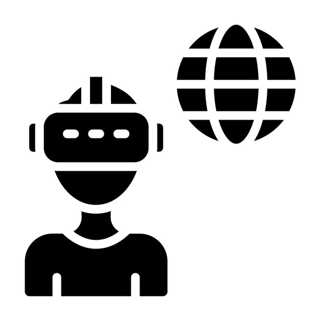 Diseño vectorial Estilo de icono de aventura virtual