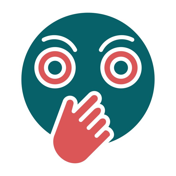 Vector diseño vectorial estilo de icono avergonzado