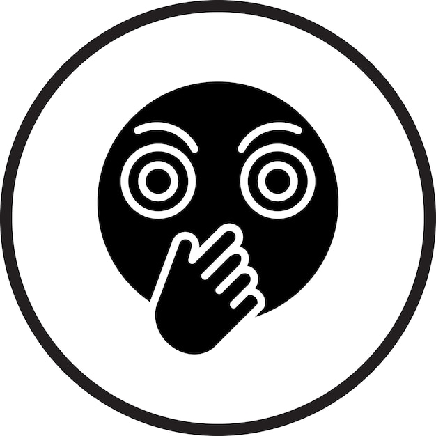 Diseño vectorial Estilo de icono avergonzado
