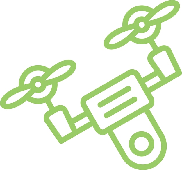 Diseño vectorial Estilo de icono de avión no tripulado volador